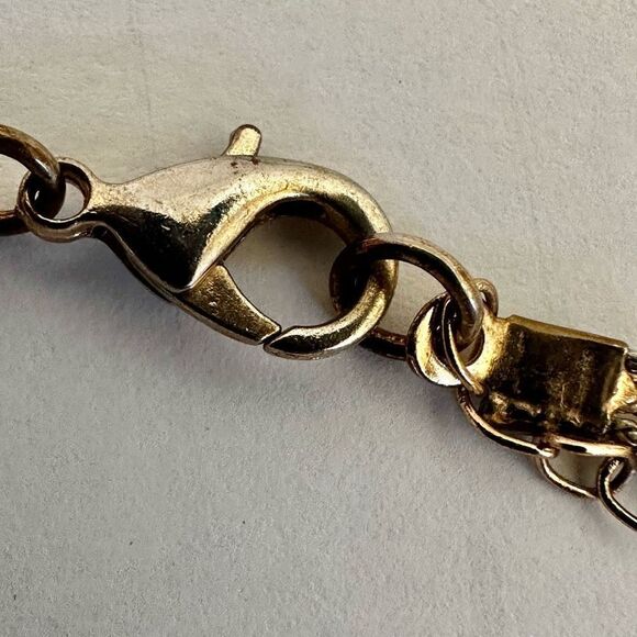 Gold tone and grey multi strand statement necklace - Picture 8 of 9